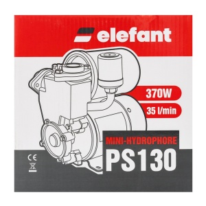 Mini hidrofor Elefant PS130, 370W, debit 40 l/min, inaltime refulare 40 m, turbina bronz - Img 8