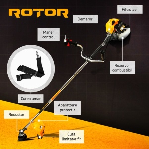 Motocoasa pe benzina R5500 ROTOR 4.7 CP , 5500 Watti - Img 3