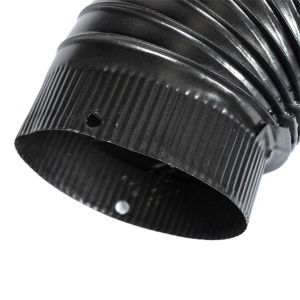 Cot pentru soba pe lemne, 90˚, 150mm, Gri mat - Img 2