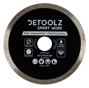 Disc diamantat continuu Detoolz 125x22.2mm, taiere umeda