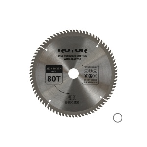 Disc taiat lemn ROTOR 250*30/25,4 cu adaptor 80T - Img 2