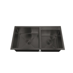 MIXXUS HM7849D-215 NANO-BLACK (3.0/0.8) chiuveta bucatarie din inox - Img 2