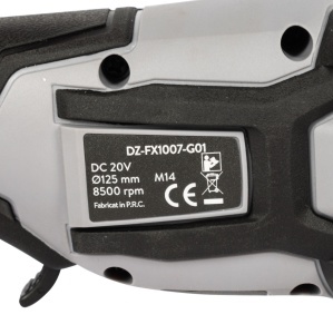 Polizor unghiular Detoolz 20V, diametru disc Ø125, motor fara perii - Img 2