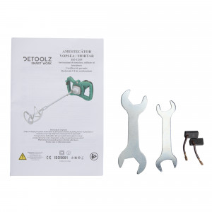 Amestecator vopsea/mortar DETOOLZ DZ-C205 1300W, mixer, 2 viteze - Img 7