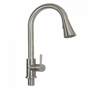 Baterie bucatarie MIXXUS SUS-014-B din otel inoxidabil, Monocomanda, Racorduri incluse - Img 3