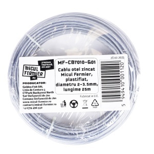Cablu otel zincat Micul Fermier, plastifiat, diametru 2-3.5mm, lungime 25m - Img 2
