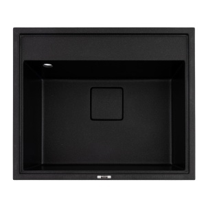 Chiuveta de bucatarie Elefant Premium SHERLIT, Negru metalic 600x500 mm - Img 13