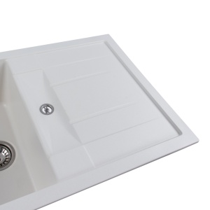 Chiuveta de bucătărie Elefant Premium Troya 7850 , Alb 776x496 mm - Img 6