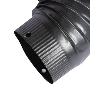 Cot pentru soba pe lemne, 90˚, 130mm, Gri mat - Img 2