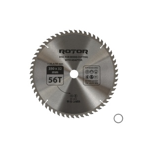 Disc taiat lemn ROTOR 350*32/30/25,4 cu adaptor 56T - Img 2