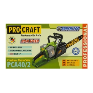 Drujba pe acumulator PROCRAFT PCA40/2, 20 V, 160 W, lama 14"/35 cm, fara acumulator si incarcator - Img 11