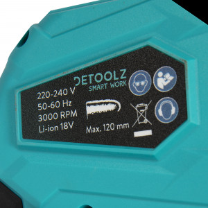 Fierastrau Detoolz dz-se147 ,110mm cu lant si acumulator 18V 2Ah - Img 2