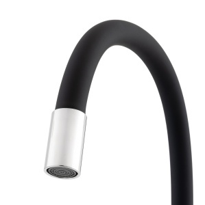 Baterie bucătărie cu duș flexibil CHAMPION SUS-011 CHROME REFL.BLACK - Img 2