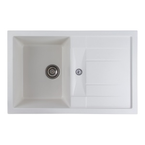 Chiuveta de bucătărie Elefant Premium Troya 7850 , Alb 776x496 mm - Img 13