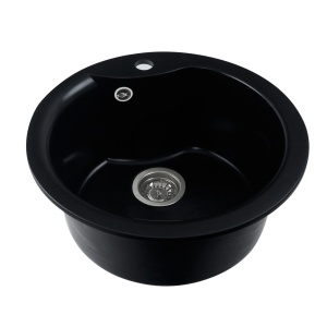 Chiuveta de bucătărie Elefant Premium Turas 480 , Negru 482 mm - Img 9