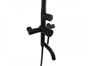 Coloana de dus Mixxus SUS-009-J NEGRU, 120 cm baterie si para, monocomanda, furtun flexibil - Img 3