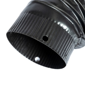Cot pentru soba pe lemne, 90˚, 120mm, Gri mat - Img 2
