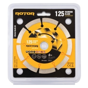 Disc diamantat segmentat ROTOR 125x2x10x22.23 mm pentru beton - Img 3