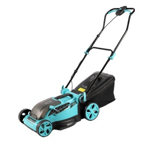 Masina de tuns gazon Detoolz, doua porturi 18V, latime de taiere 38cm, colector 36L - Img 2