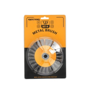 Perie de sarma conica cu noduri ROTOR 125mm M14 - Img 4