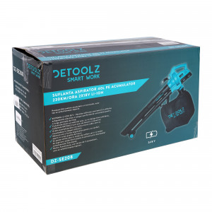 Suflanta Aspirator 40L pe acumulator 210km/ora 18V DETOOLZ DZ-SE208 - Img 4