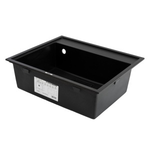 Chiuveta de bucatarie Elefant Premium SHERLIT, Negru metalic 600x500 mm - Img 3