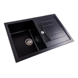 Chiuveta de bucătărie Elefant Premium Troya 7850 , Negru 776x496 mm - Img 12