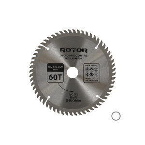 Disc taiat lemn ROTOR 180*22,2/20 cu adaptor 60T - Img 2