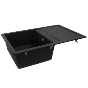 Chiuveta de bucatarie Elefant Premium Selena Negru metalic 785x495mm - Img 4