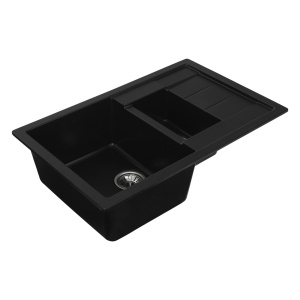 Chiuveta de bucatarie Elefant Premium Toskana Negru 775x495 mm - Img 9