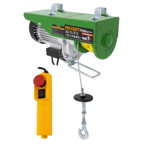 Troliu electric palan PROCRAFT TP600, 1200 W, capacitate ridicare 300 / 600 kg, inaltime 20 m - Img 8