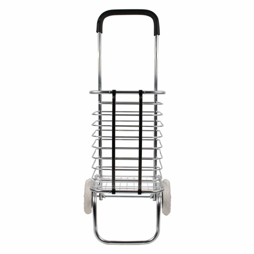 Carucior pentru cumparaturi Z-tools, aluminiu, 2 roti, pliabil, 94x35x30 cm, 1.70 kg, 30 l, Argintiu, 1690