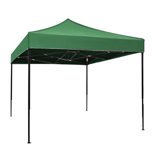 Cort pliabil Zilan, 3x3 metri, inaltime max 2.7 metri, cadru din otel, material PVC impermeabil, greutate 17kg, CC9849_verde