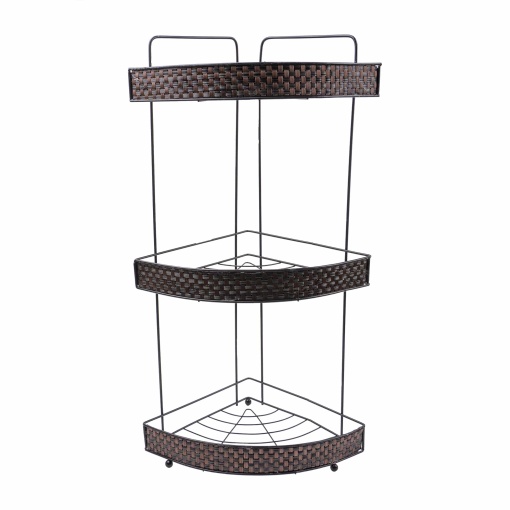 Etajera baie Z-tools, metal, suport coltar, maro, perete, dimensiuni inaltime, latime, lungime, cod DSY1169