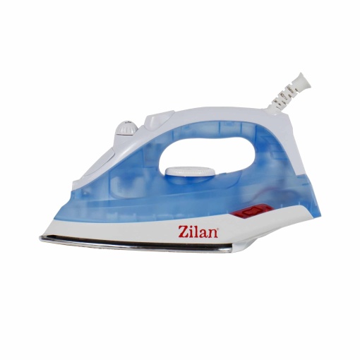 Fier de calcat Zilan cu talpa de inox, 1600W, sistem de calcare cu aburi, 19 gauri abur, dimensiuni 13x10 cm, cablu 1.35 m, ZLN8427