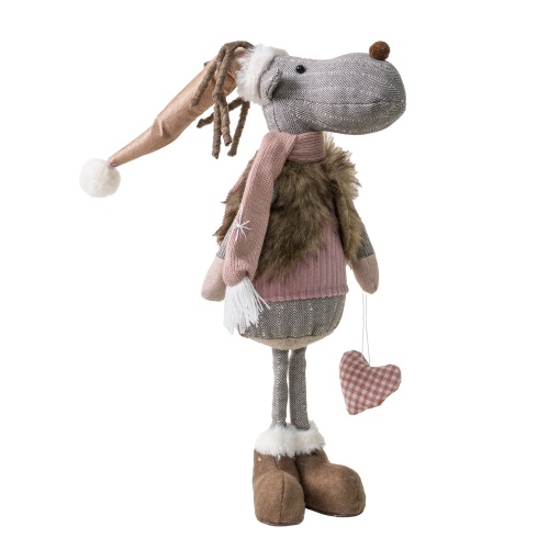 Figurina decorativa multicolora Zilan, model ren, inaltime 43 cm, CD4985
