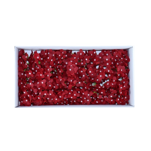 Flori sapun hortensii love, 36 fire, dimensiuni 10 cm diametru x 6 cm inaltime, CD3444-ROSU-INCHIS