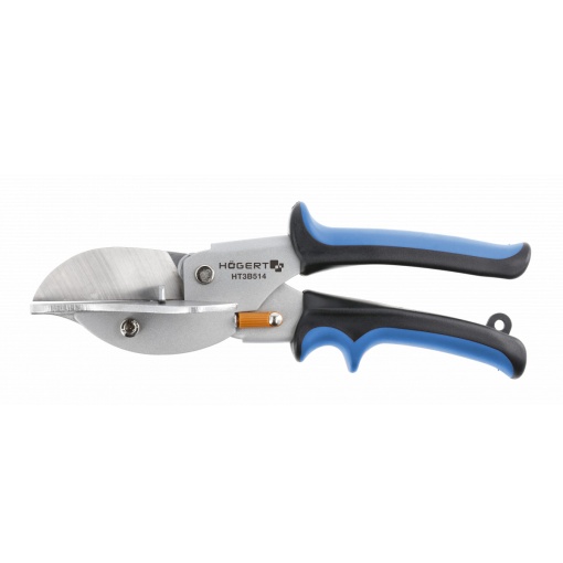 Foarfece de profil HOGERT, tăiere precisă la 0°/30°/45°, lungime 220 mm, oțel carbon SK5, anti-alunecare, HT3B514