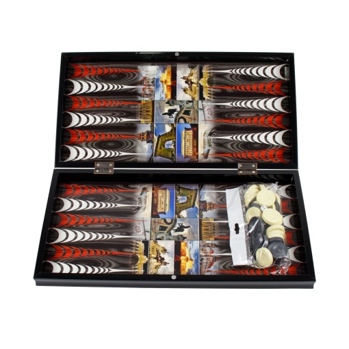Joc de table Z-tools, lemn lacuit, 50x50 cm, 2 jucatori, 2 zaruri, cod 986