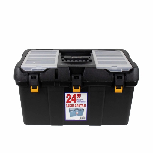 Organizator scule Z-tools, 24 inch, 4 compartimente, plastic flexibil, negru, 60x32x32 cm, ZLN9875