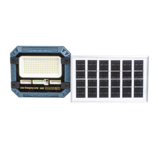 Proiector led solar Zilan 100W, panou solar separabil, IP66, 17.5x15x7 cm, ZTS8984