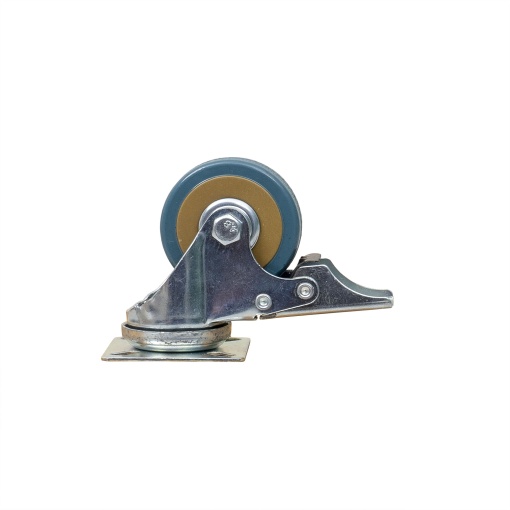 Roata pentru mobila Z-TOOLS, rola de cauciuc pivotanta cu frana, diametru 2 inchi, lungime suport 5cm, latime suport 5cm, ZTS8118