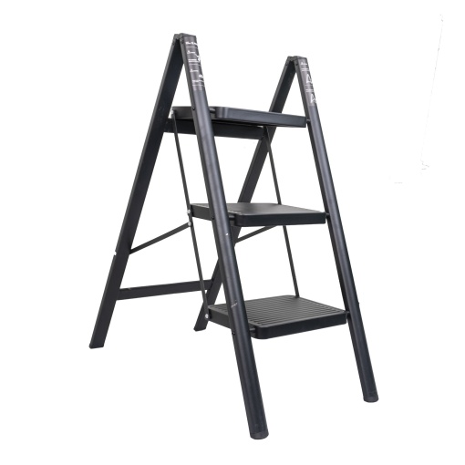 Scara pliabila Zilan cu 3 trepte, metal, 83.5cm inaltime, 69cm latime, 30cm lungime, greutate maxima 150kg, ZTS8183