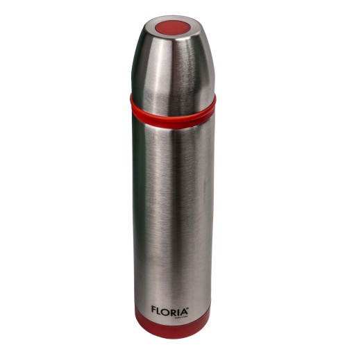 Termos inox Floria, capacitate 1L, retinere temperatura 24h, capac pahar, inaltime 33cm, latime 8cm, ZLN1839