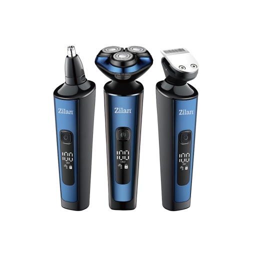 Aparat de tuns si ras electric Zilan IPX6, reincarcabil, 3 capete, LED, 21x13x7 cm, 1.5kg, ZLN8726