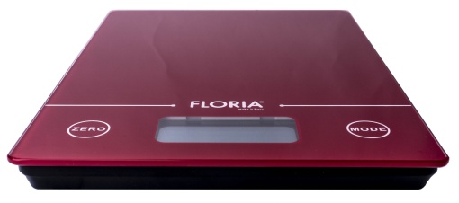 Cantar bucatarie digital Zilan, sticla, 3 kg, rosu, display LCD, 21x15x2 cm, ZLN1686_R