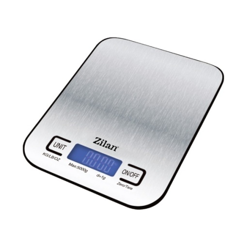 Cantar digital Zilan, inox, 1g-5kg, 18x14x2.1cm, oprire automata, display LCD, ZLN2984