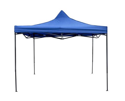 Cort pavilion Zilan, metalic, 3x3m, impermeabil, anti soare, 4 intrari, albastru, 17kg, CC9849_albastru