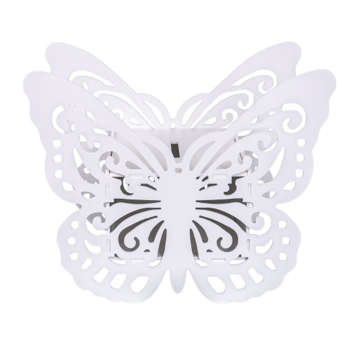 Cutie de dar Zilan, forma de fluture, lemn, alb, 27.5x42x0 cm, CD5055