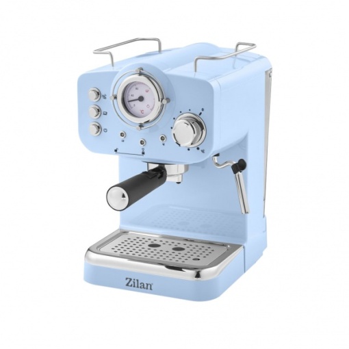 Espressor manual Zilan, putere 1100W, capacitate 1.25l, 15Bar, albastru, ZLN2861
